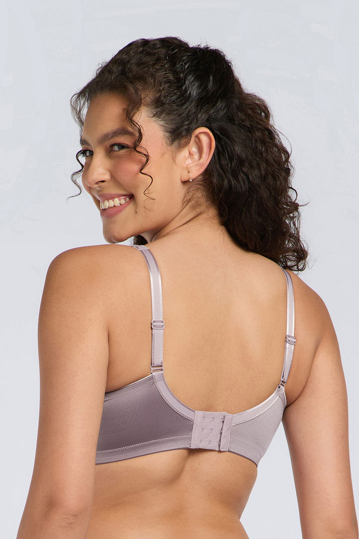 Amante Non Padded Non Wired Elegant Support Bra - Sea Fog — image 3